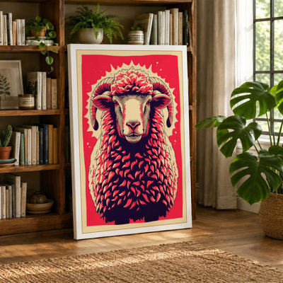 Vibrant Sheep Boho - Wrapped Canvas