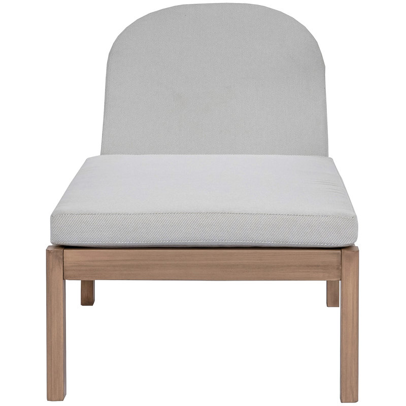 Newport Glenmore Water Resistant Fabric Upholstered Outdoor Patio Lounge Chair with Protective Cover Included, Grey
