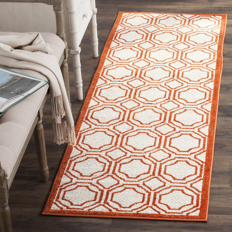 McMillian Geometric Hand Woven Indoor / Outdoor Area Rug, Runner 69 x 213 cm
