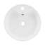 Lavabo console rond 15,75 "avec support pour lavabo Monaco, lavabo blanc-100946685