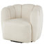 Fauteuil d'appoint pivotant arqué en polyester crème