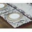Ensemble de 6 napperons rectangulaires Corda gris clair avec broderie rétro pour un élégant décor de table de Noël