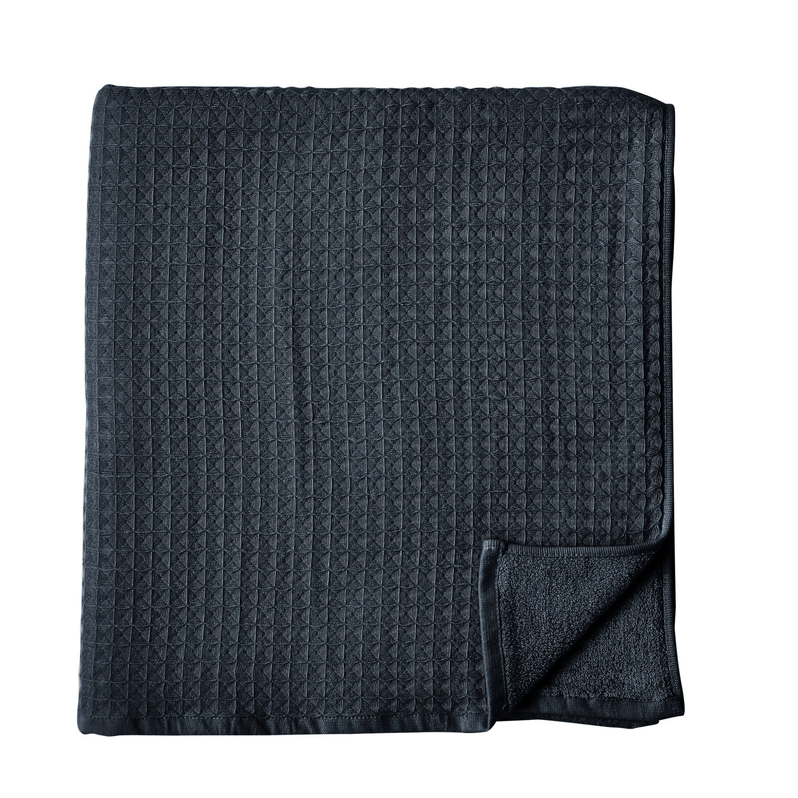 Waffle Twist 100% Cotton Bath Towel, Ebony, Bath Towel - 1 Pack