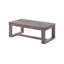 Table basse Knic, 48 po, plateau rectangulaire gris, base à double piédestal