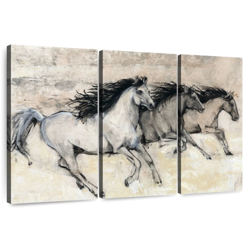 Brampt Horses In Motion II, H 20 po x l 33 po