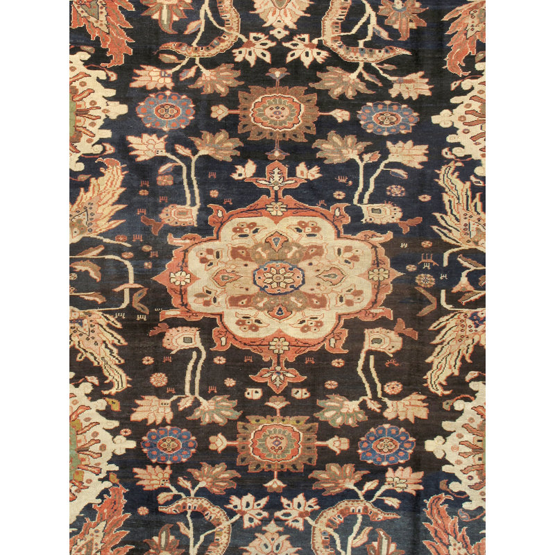 Antique Handmade Wool Oriental Area Rug