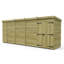 Total Sheds 19ft x 4ft Pent Garden Shed - Double Door - No Windows - Pressure Treated Timber - UK Manufactured