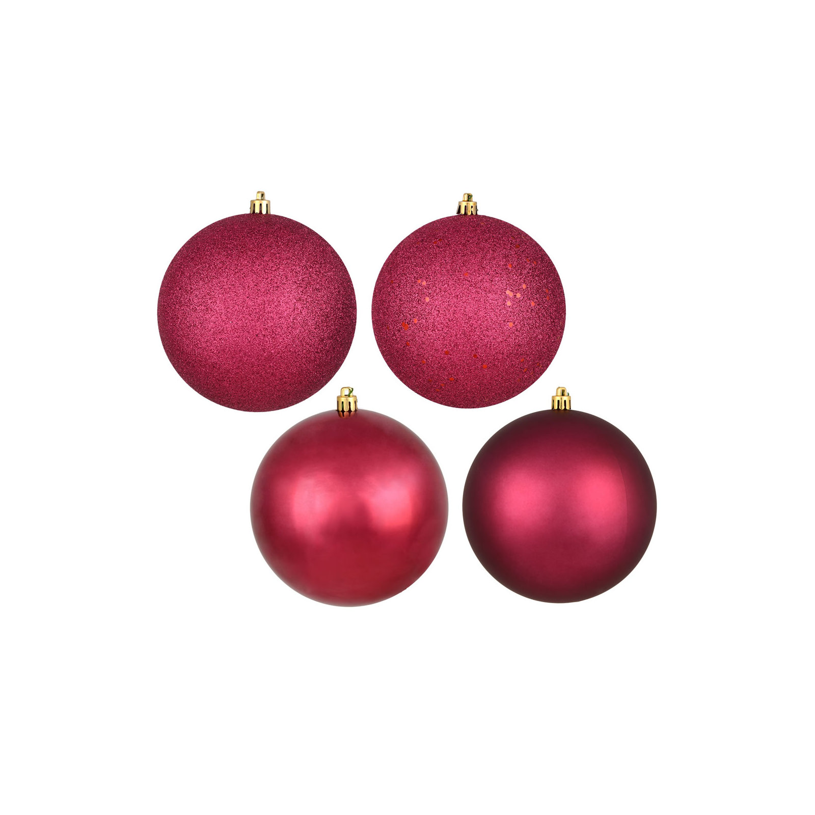 Christmas Ball Ornament, 4.75" H x 4.75" W x 4.75" D, Berry Red