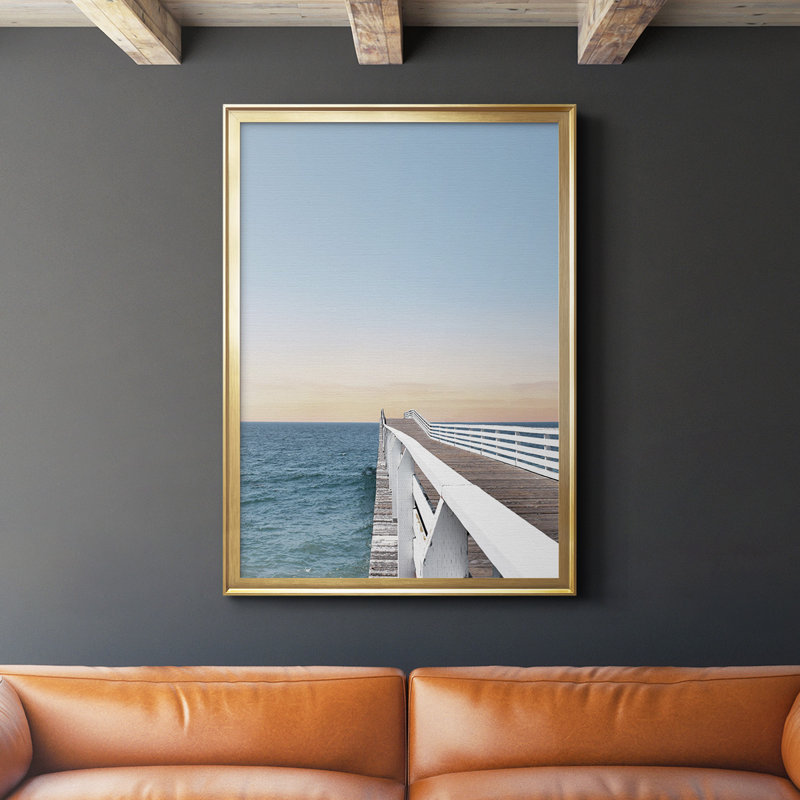 Toile encadrée 8_Day At The Pier, Or, H 42,5 po x l 30,5 po x P 1 po