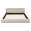 Structure de lit tapissier avec tissu épais, lit plateforme en chenille avec tête de lit et structure solide. Aucun sommier tapissier requis-901538503