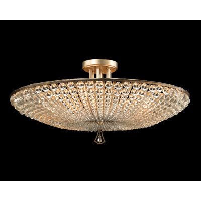 Plafonnier semi-encastré 6 lumières 25 po