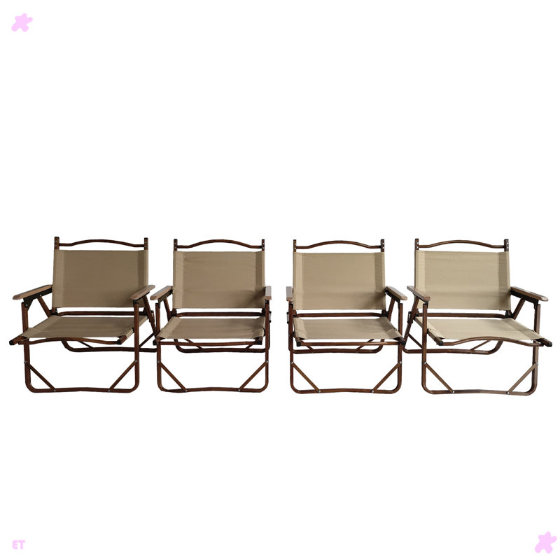 Ensemble de 4 chaises de camping pliantes en aluminium