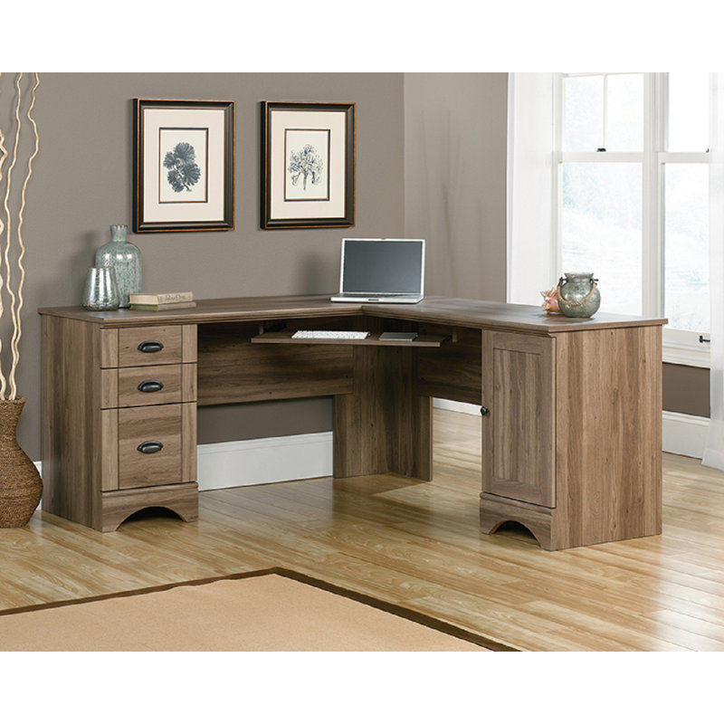 Bureau en L Danyelle, Chêne salé