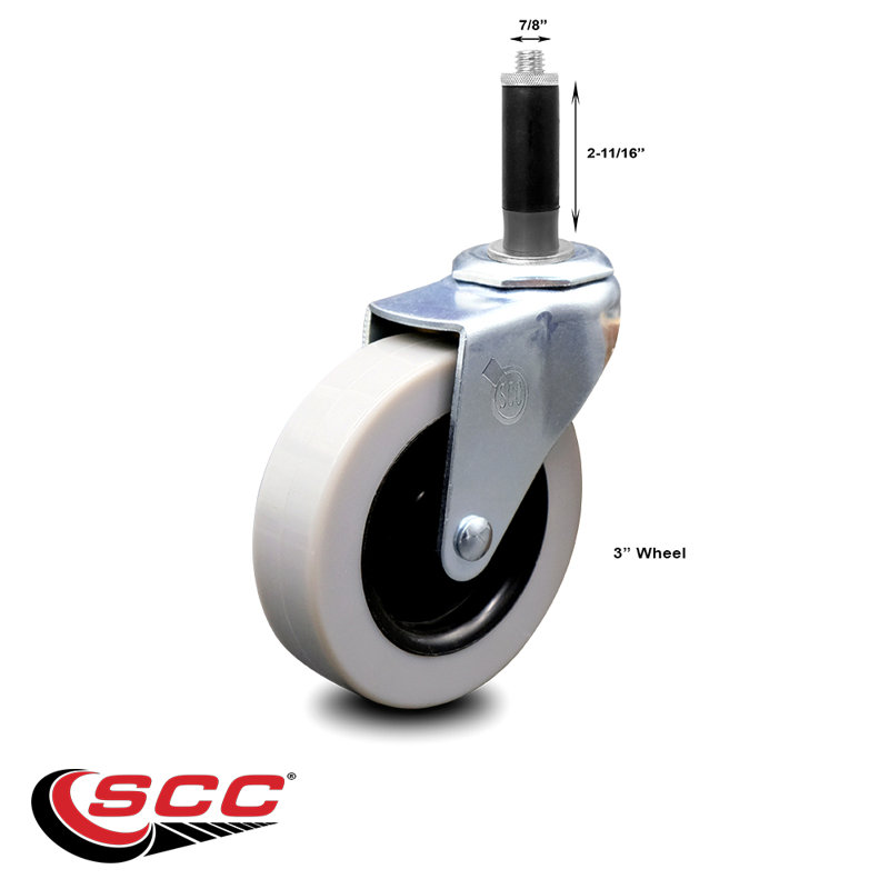 Thermoplastic Rubber Wheel 7/8 Inch Expanding Stem Caster