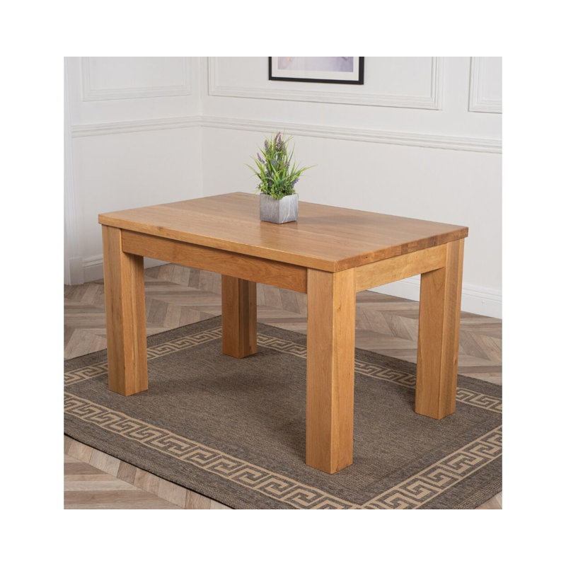 Anayansi Oak Solid Wood Dining Table, 77"H x 127"L x 82"W