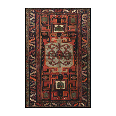 Tapis traditionnel rouge / noir