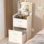 Bureau de coiffeuse 3 en 1 avec miroir ouvert, petit ensemble de coiffeuse avec bureau visible, coiffeuse compacte avec 3 tiroirs, coiffeuse pour chambre à coucher