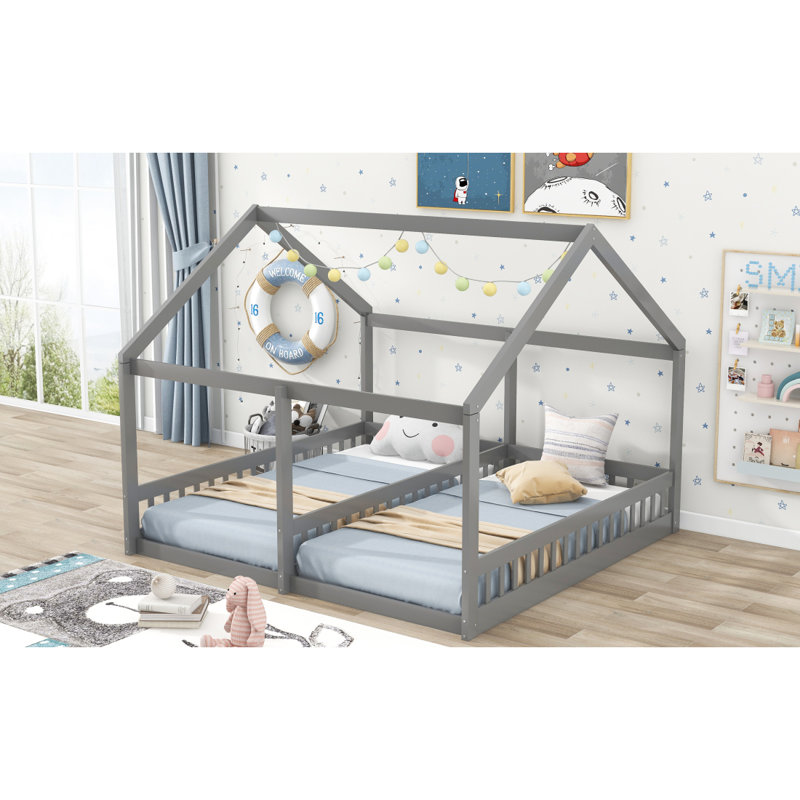 Lits plateforme House, Gris