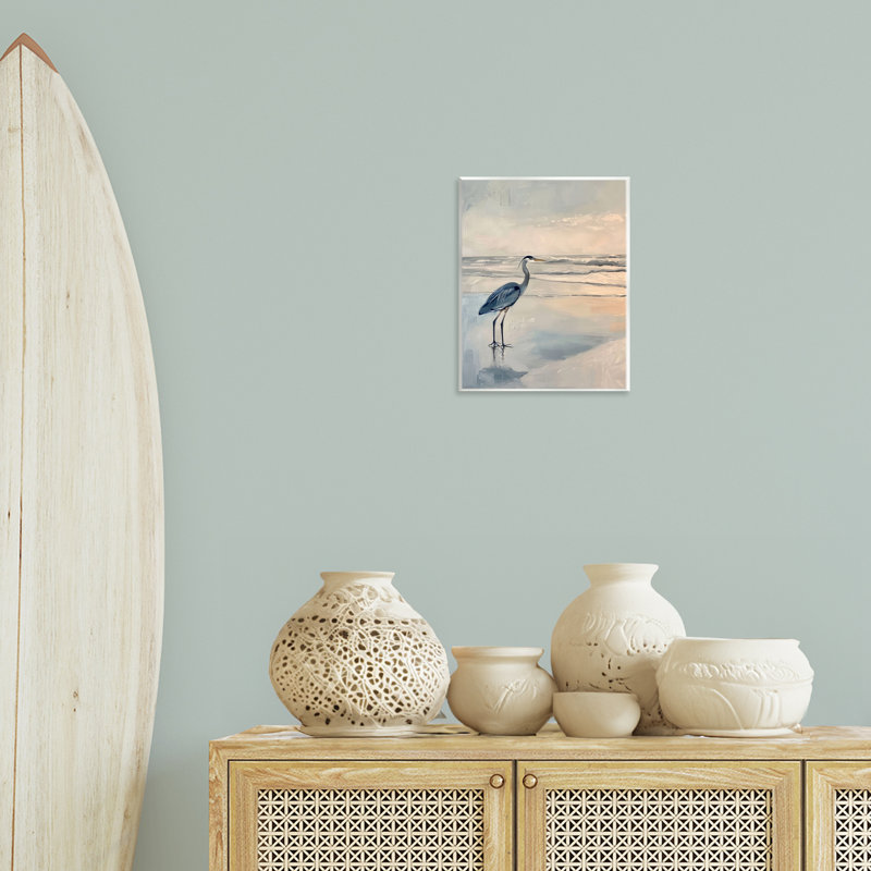  "Heron on Classic Coast" par Petal Prints Design