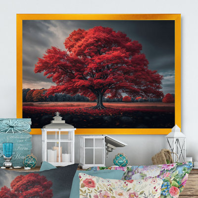 Lonely Majestic Red Tree In The Countryside II " Lonely Majestic Red Tree In The Countryside II " by Designart