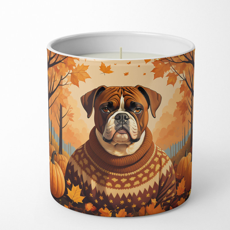 Bougie parfumée Pumpkin Spice avec support en céramique