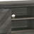 Velz TV Media Stand Cabinet, 2 Chevron Doors. Open Shelves, Dark Gray -115291571