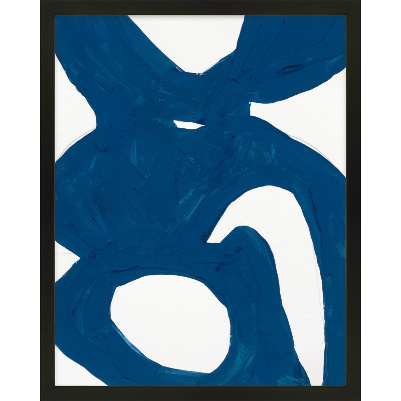 Blue Harmony 1 Print by Andrea Stokes, 20" H x 16" W x 1.25" D, Black Framed