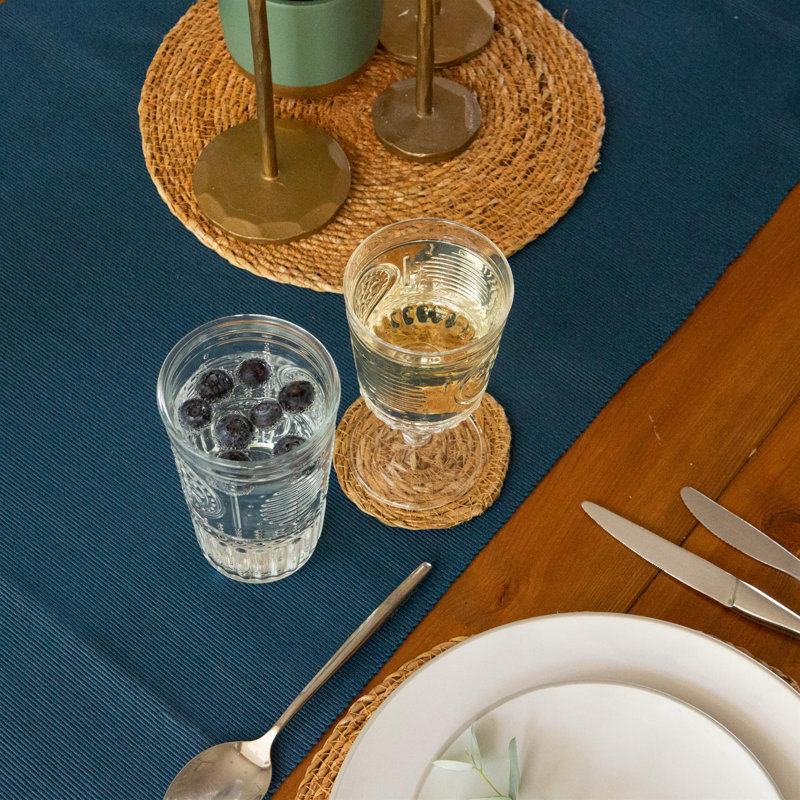 Argon Tableware - 10cm Woven Typha Coasters - Set of 6