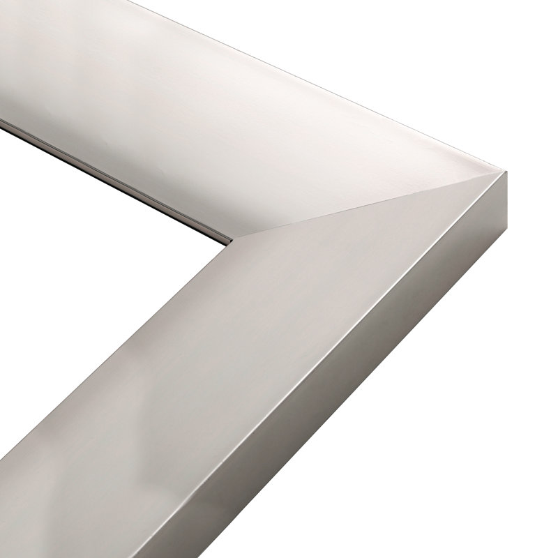 Faynett Flat Mirror, 115 cm H x 65 cm W, Nickel