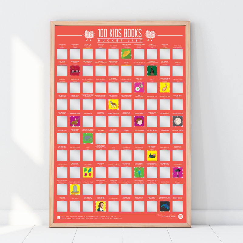 100 Kid Books Bucket List - Rectangle Print