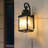 23"(H) Outdoor Wall Lantern Light – Vintage Black Metal Sconce With Clear Seeded Glass For Porch, Patio, And Garden (Bulb Not Included)