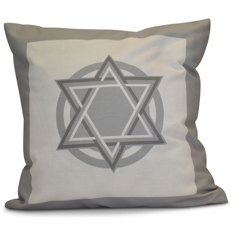2016 Decorative Holiday Geometric Euro Pillow, Grey