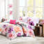 Édredon simple / simple TG et coussin, mélange floral asymétrique doux avec mélange de gris rose