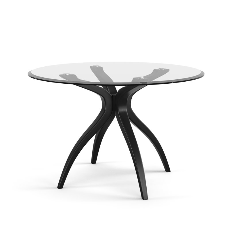 Adwoa 48'' Round Dining Table, Black