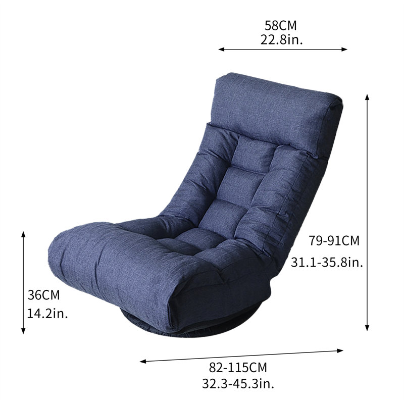 Fauteuil de jeu inclinable réglable, Bleu foncé