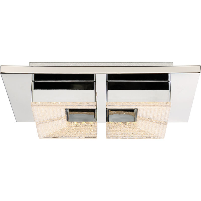 Plafonnier encastré carré simple 1 lumière 10,5 po Conley