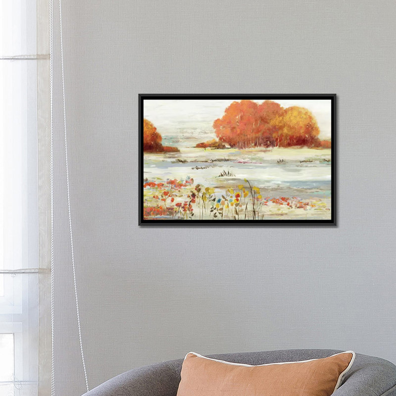 «A Ways Away», reproduction d'impression sur toile tendue, H 18 po x l 26 po x P 1,5 po, Toile avec cadre noir, Pas de tapis