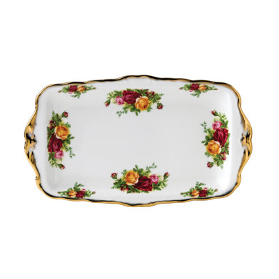 Plateau en porcelaine tendre Royal Albert Old Country Roses