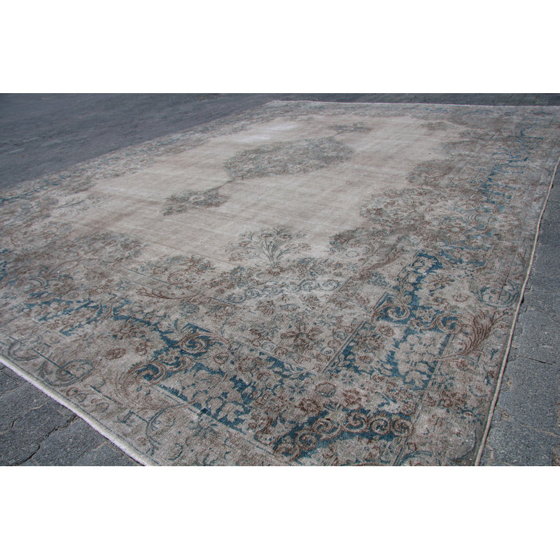 Tapis vintage rétro Anatolian avec médaillon pour la décoration intérieure