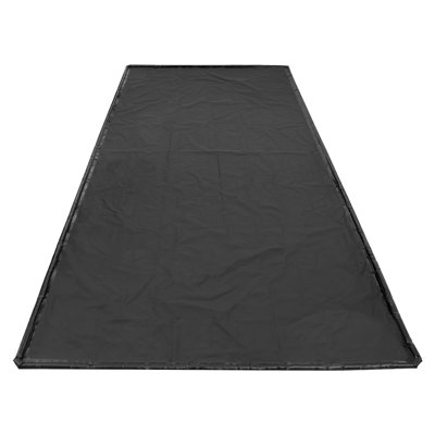 Containment Mat, 7 ft 9 in x 18 ft, Non-Slip PVC Garage Floor Mat with a Cleaning Squeegee, Heavy Duty Durable Waterproof Containment Protection from Snow, Rain and Mud for Cars Parking, Black