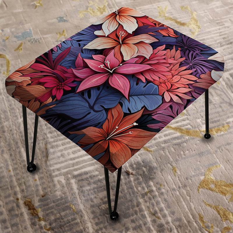 Coral Mirage Ii - motif tropical - repose-pieds rectangulaire tropical