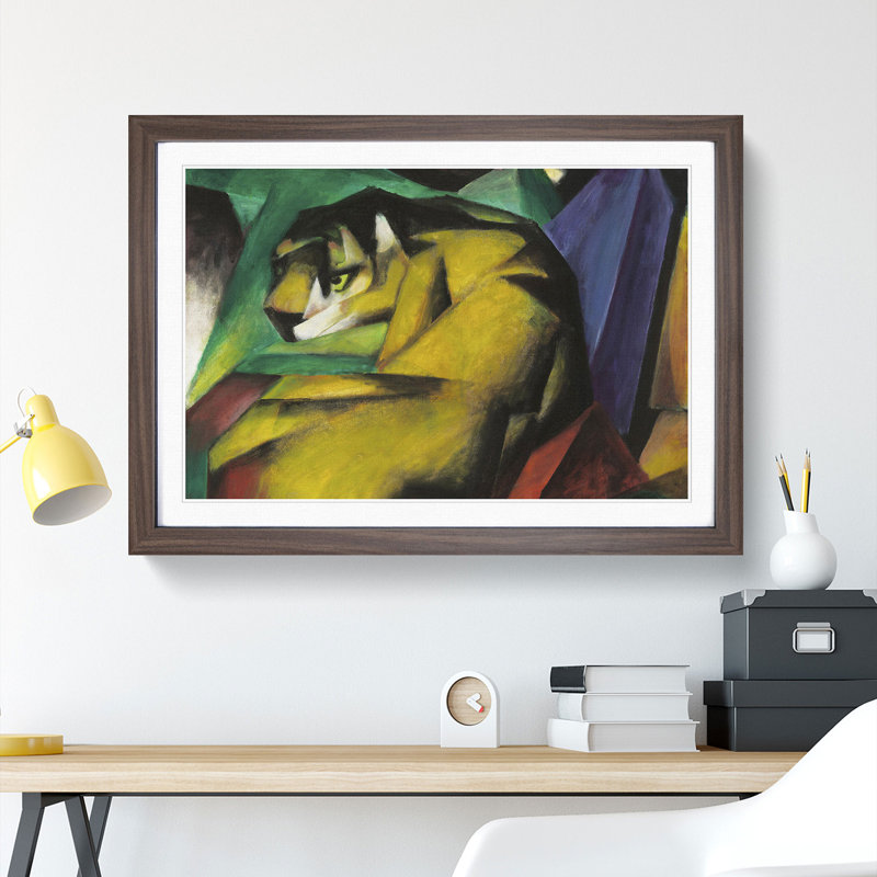 The Tiger by Franz Marc - Framed Print, Walnut, 36cm H x 48cm W x 2cm D