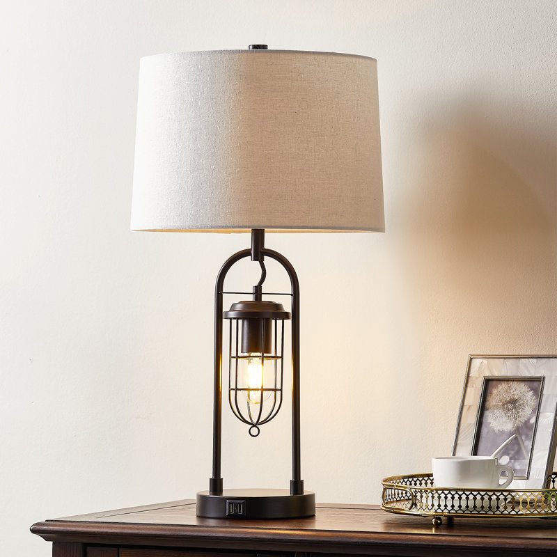 Jasper-John 26'' Bronze Table Lamp with USB