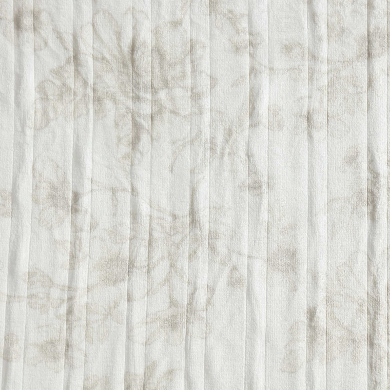 Couverture chauffante réversible imprimée Laura Ashley, Lit double, Beige