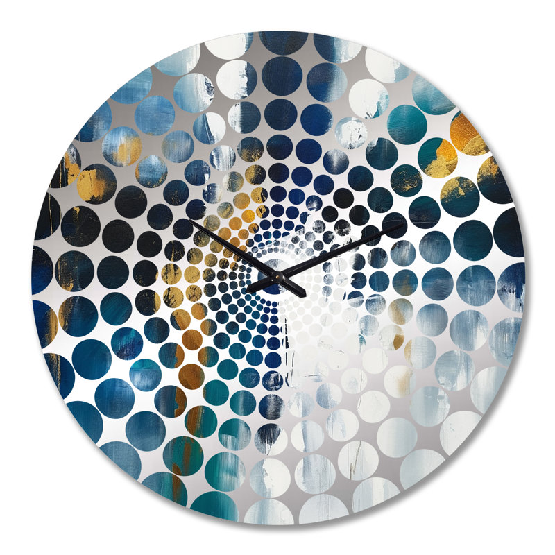 Kenysha - Horloge murale peinture abstraite, Grand