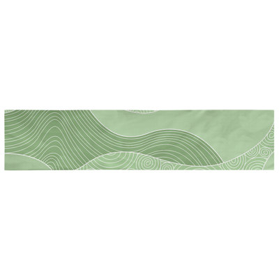 Avicia Hand Drawn Waves Table Runner
