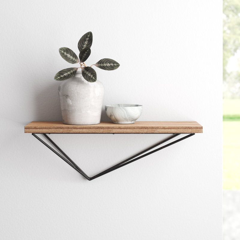 Tablette décorative en bois de pin Alyssabeth