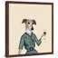 « lévrier wine snob », reproduction encadrée-21593625