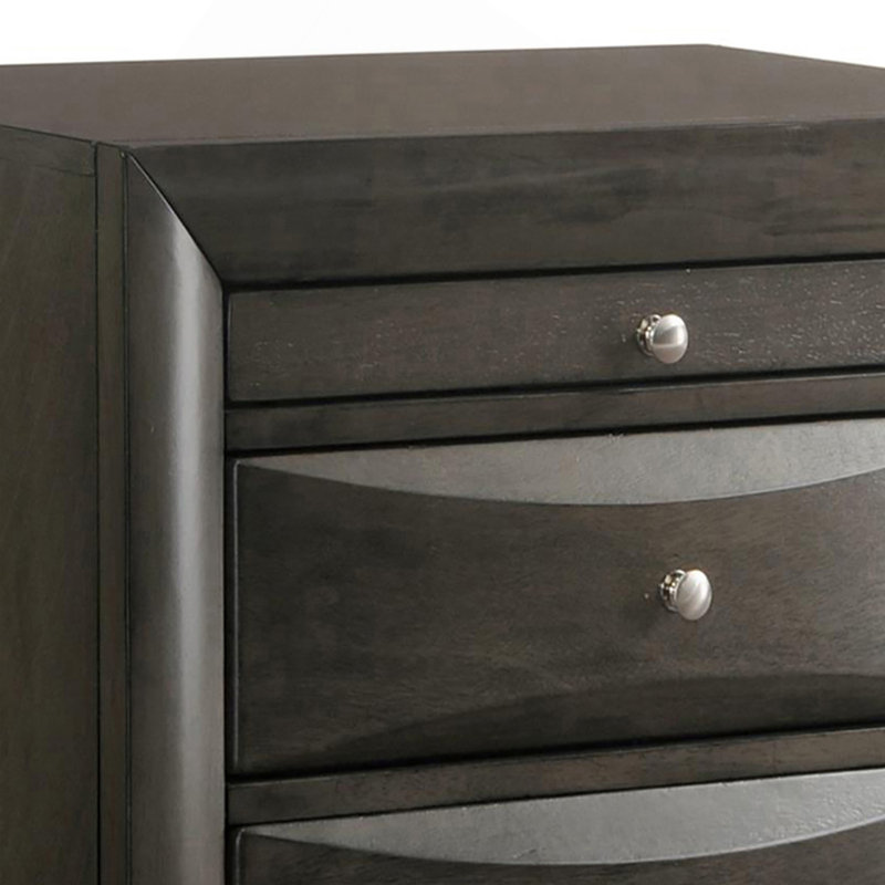 Table de chevet 2 tiroirs Grey Oak, Chêne