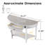 Console demi-lune en bois massif avec tiroir cannelé en blanc